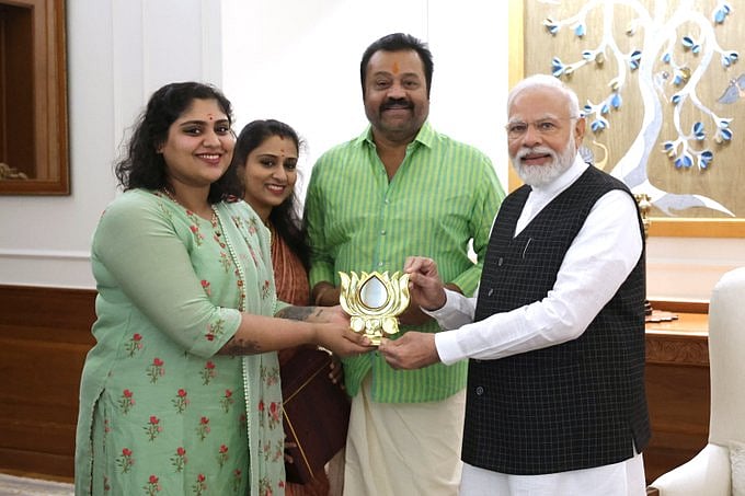 PM Modi at Suresh Gopi's daughter's wedding.